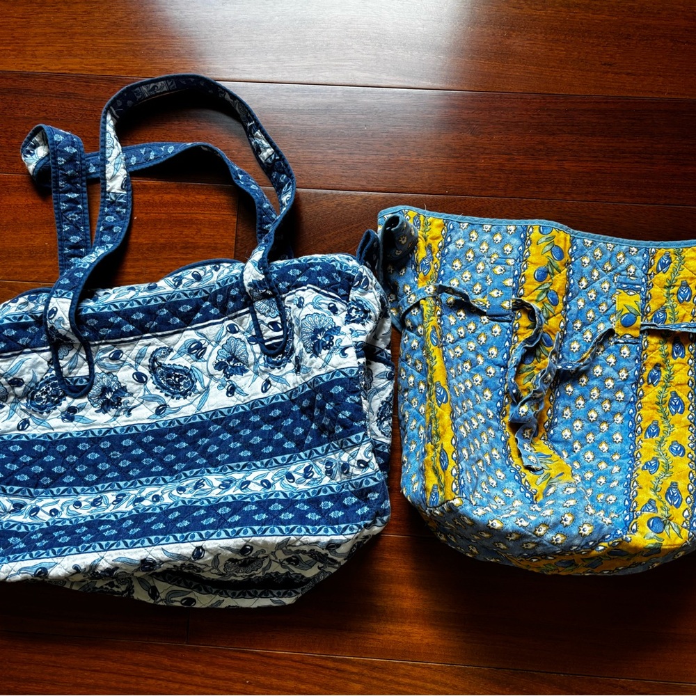 ONLY The Blue Cotton quilted tote/weekender bag from Nice, France